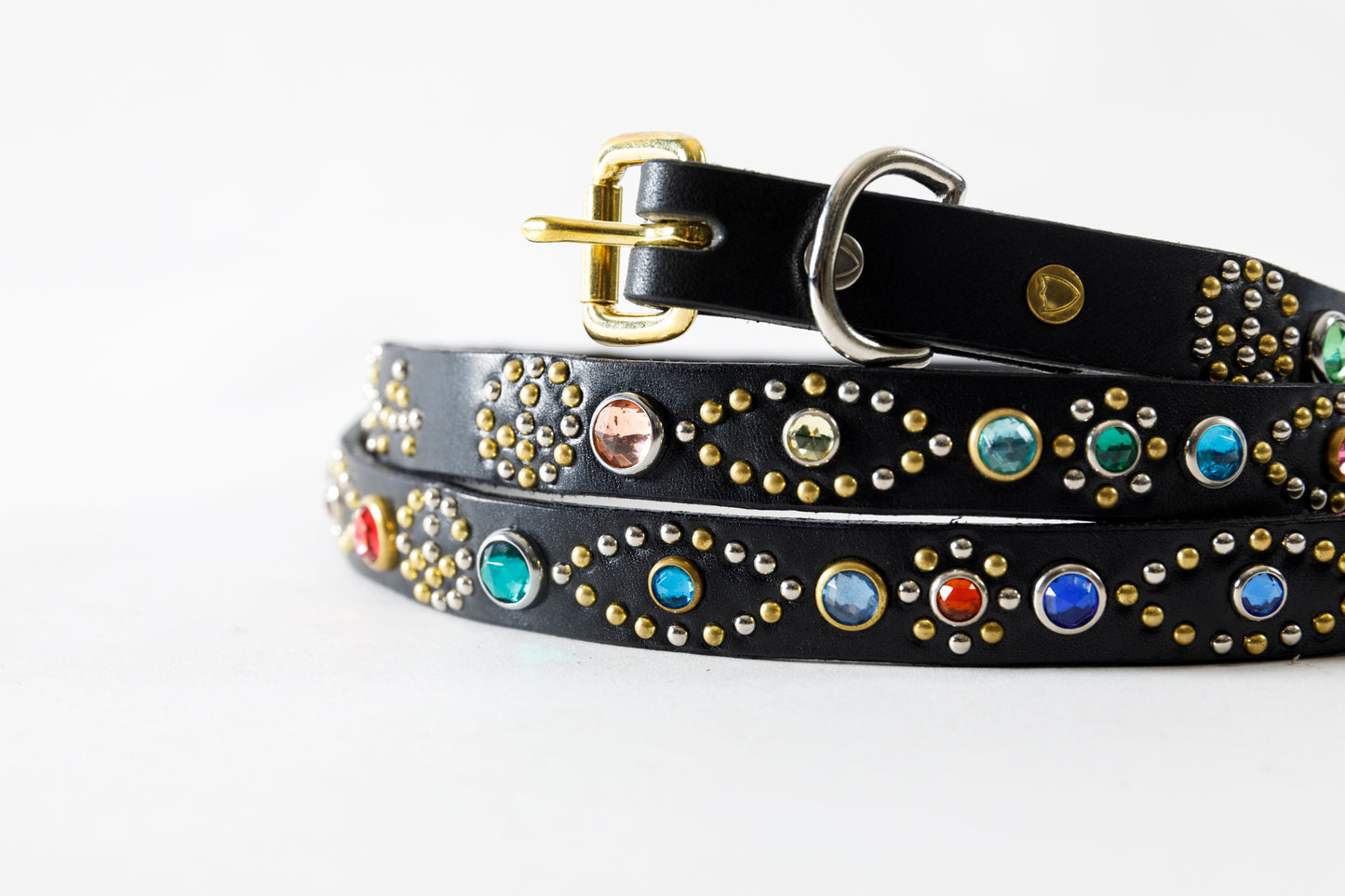 GOODKARMA DEVELOPMENT / Narrow Studs Belt "ASHBURY" - Black サイズ2(32インチ)