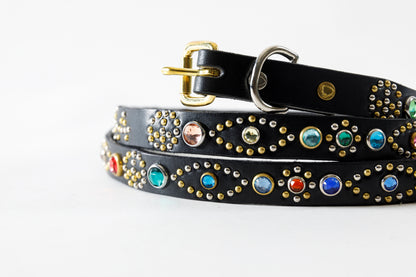 GOODKARMA DEVELOPMENT / Narrow Studs Belt "ASHBURY" - Black サイズ2(32インチ)
