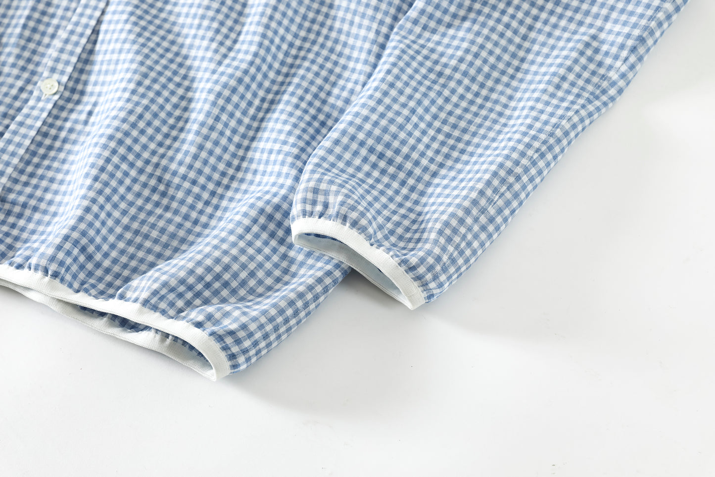 KIMURA / narrowing cardigan_Albini linen - GINGHAM