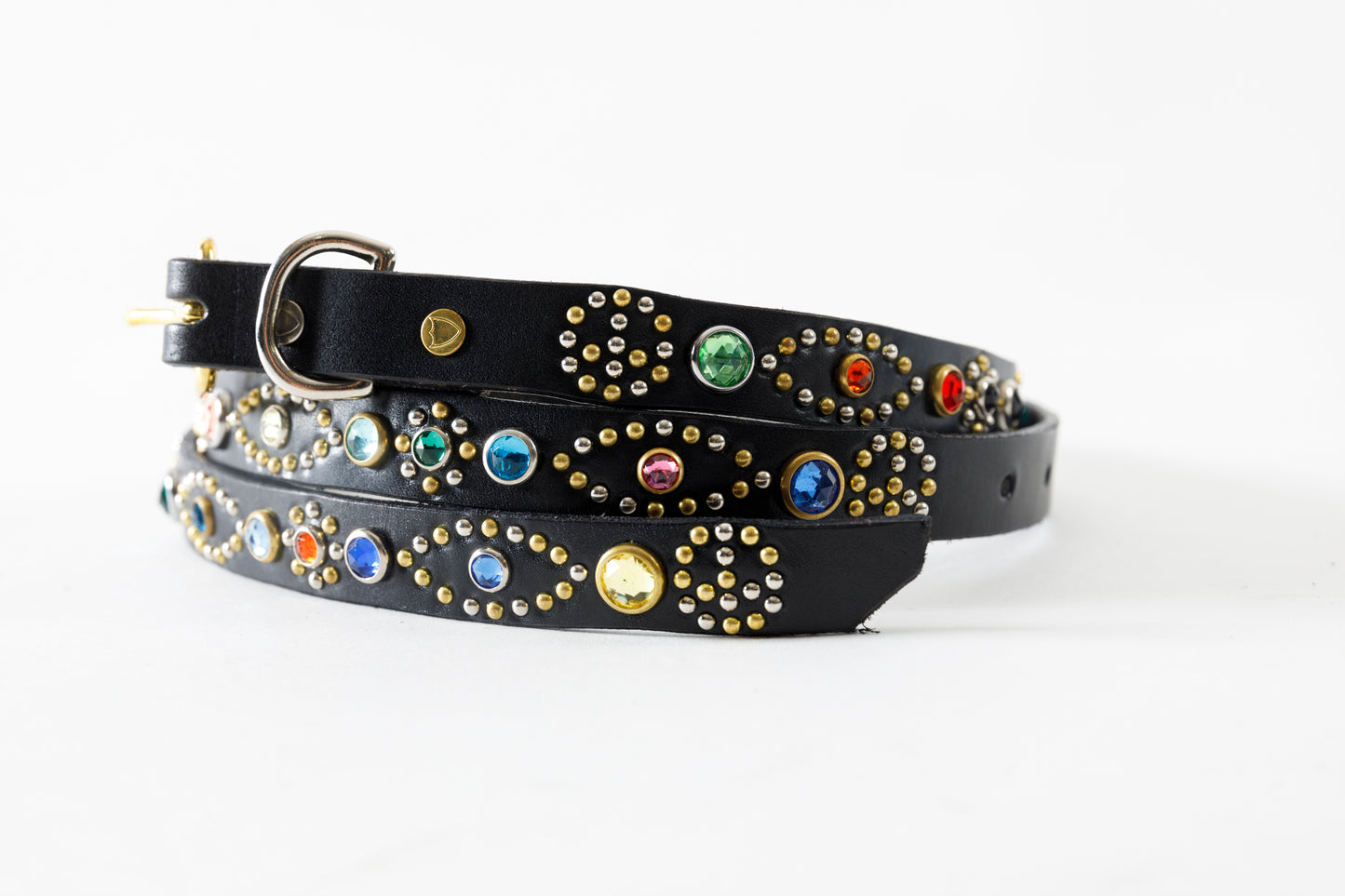 GOODKARMA DEVELOPMENT / Narrow Studs Belt "ASHBURY" - Black サイズ2(32インチ)