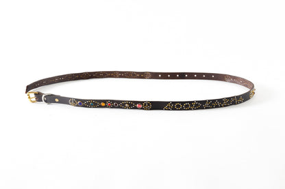 GOODKARMA DEVELOPMENT / Narrow Studs Belt "ASHBURY" - Brown サイズ3(34インチ)