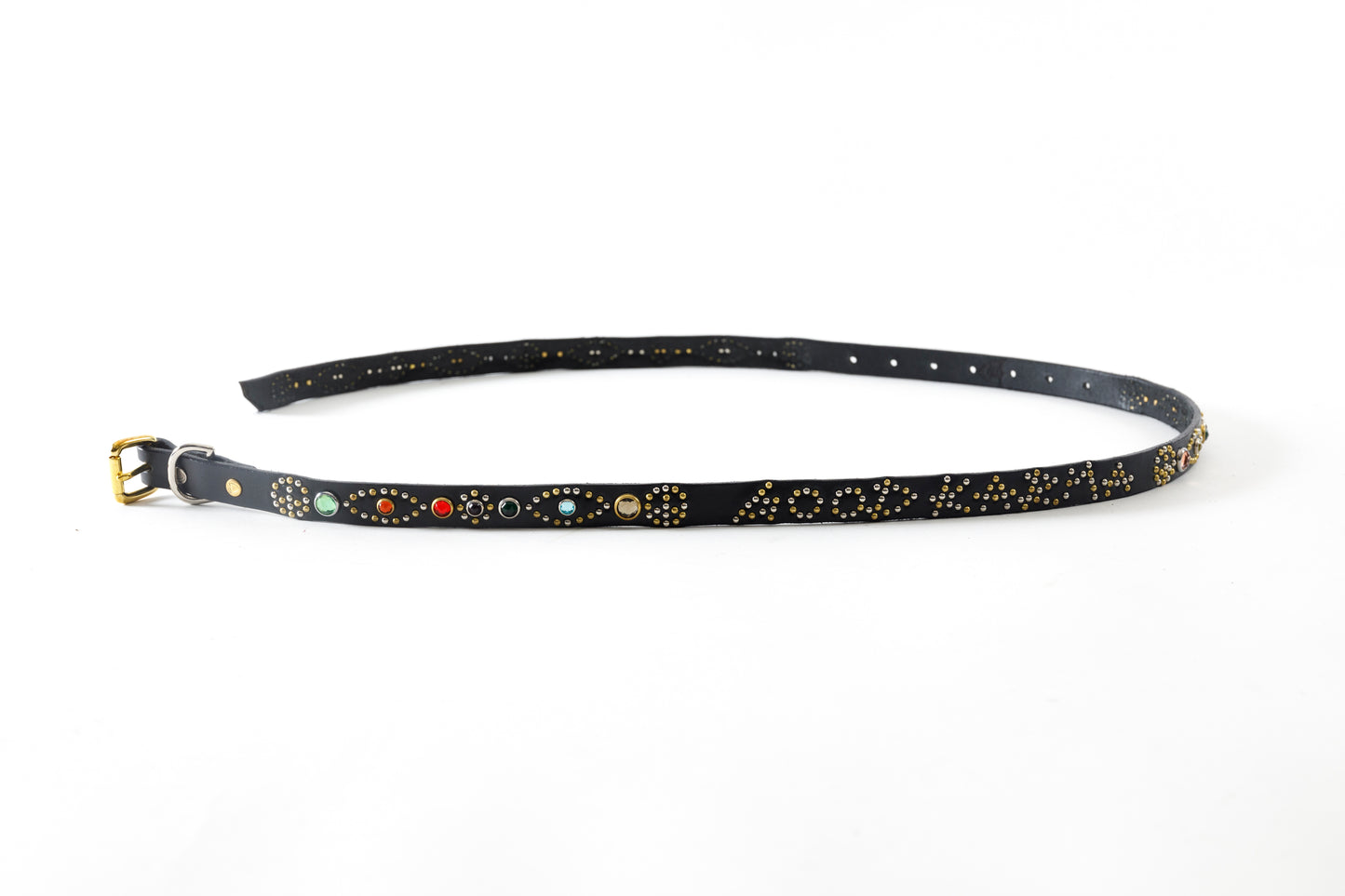 GOODKARMA DEVELOPMENT / Narrow Studs Belt "ASHBURY" - Black サイズ2(32インチ)