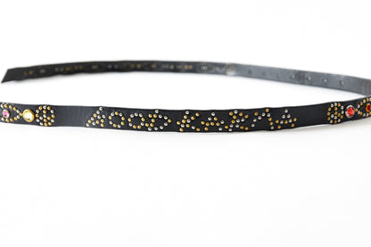 GOODKARMA DEVELOPMENT / Narrow Studs Belt "ASHBURY" - Black サイズ3(34インチ)