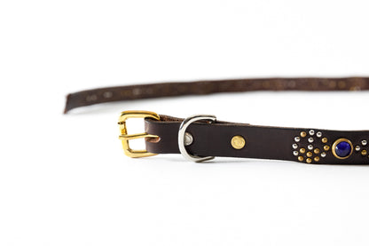 GOODKARMA DEVELOPMENT / Narrow Studs Belt "ASHBURY" - Brown サイズ3(34インチ)