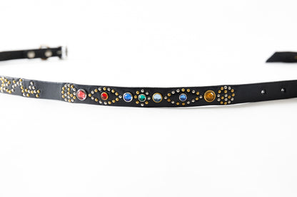 GOODKARMA DEVELOPMENT / Narrow Studs Belt "ASHBURY" - Black サイズ3(34インチ)