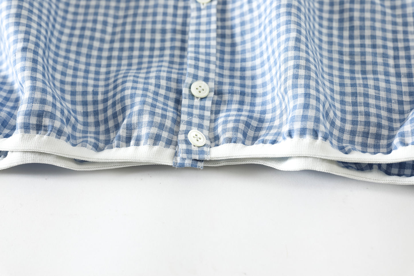 KIMURA / narrowing cardigan_Albini linen - GINGHAM