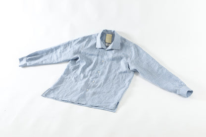 KIMURA / Whole oblong collar shirt L/S _ Albini linen - GINGHAM