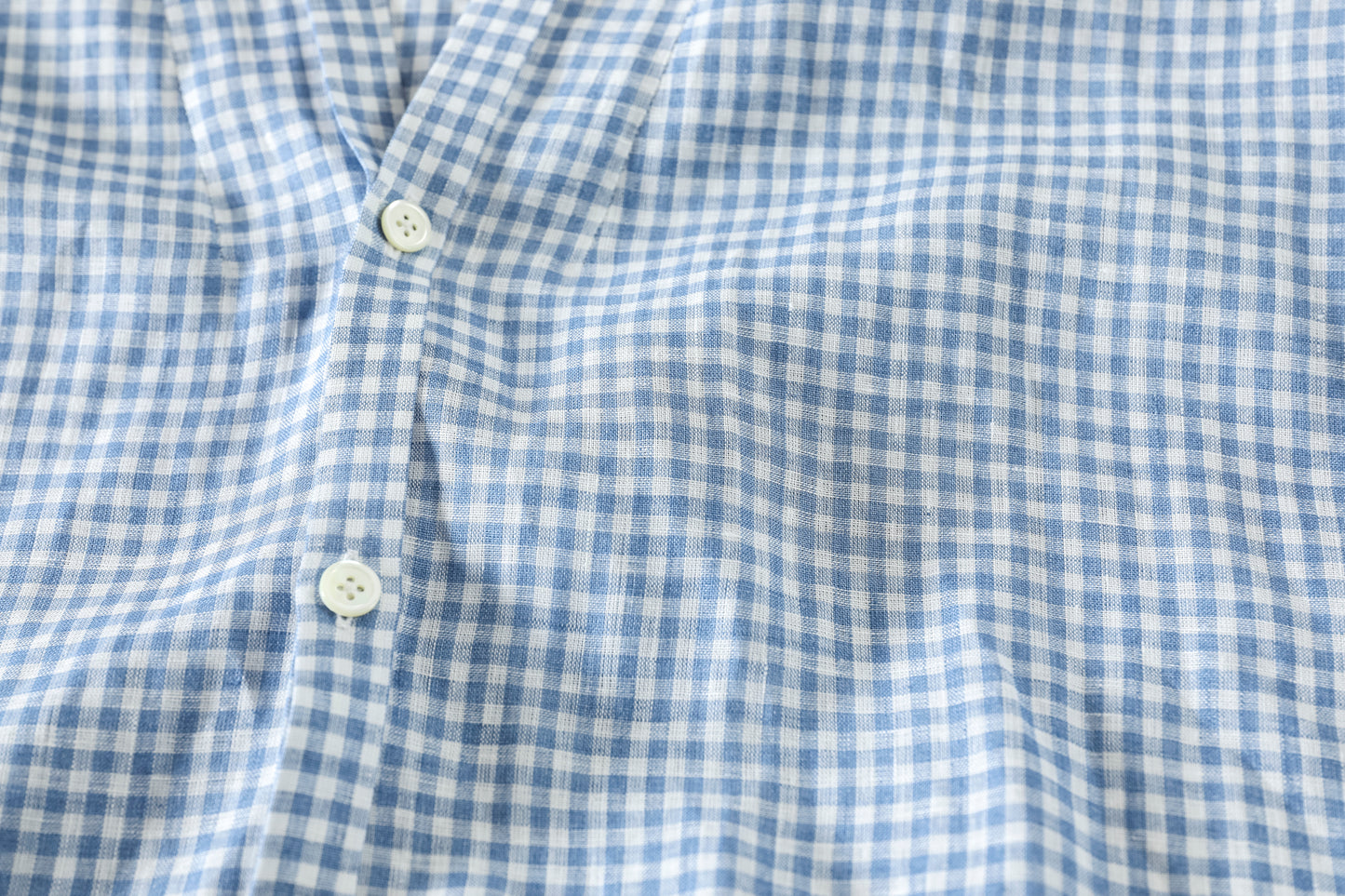 KIMURA / narrowing cardigan_Albini linen - GINGHAM