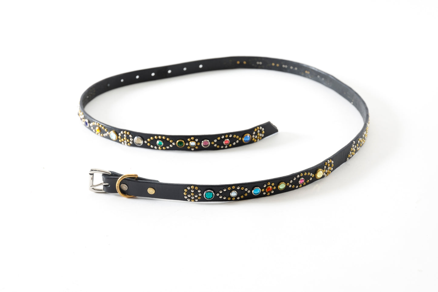 GOODKARMA DEVELOPMENT / Narrow Studs Belt "ASHBURY" - Black サイズ3(34インチ)