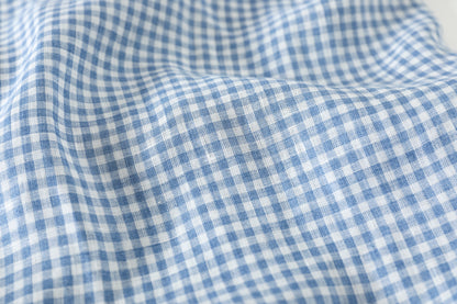KIMURA / Whole oblong collar shirt L/S _ Albini linen - GINGHAM