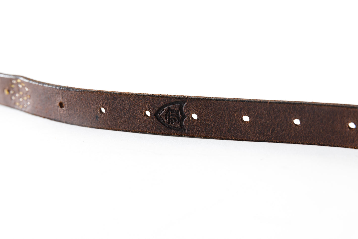 GOODKARMA DEVELOPMENT / Narrow Studs Belt "ASHBURY" - Brown サイズ3(34インチ)