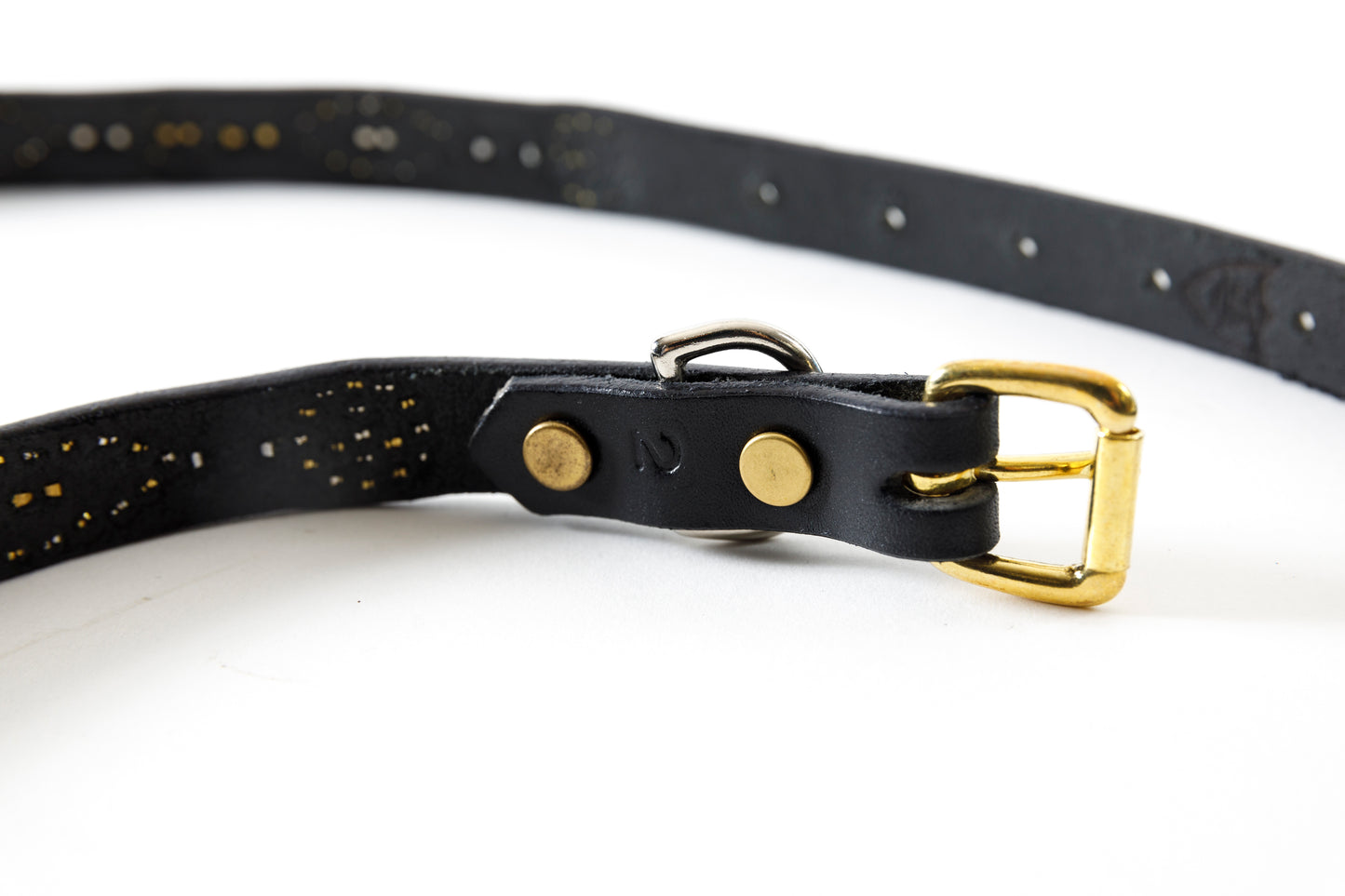 GOODKARMA DEVELOPMENT / Narrow Studs Belt "ASHBURY" - Black サイズ2(32インチ)