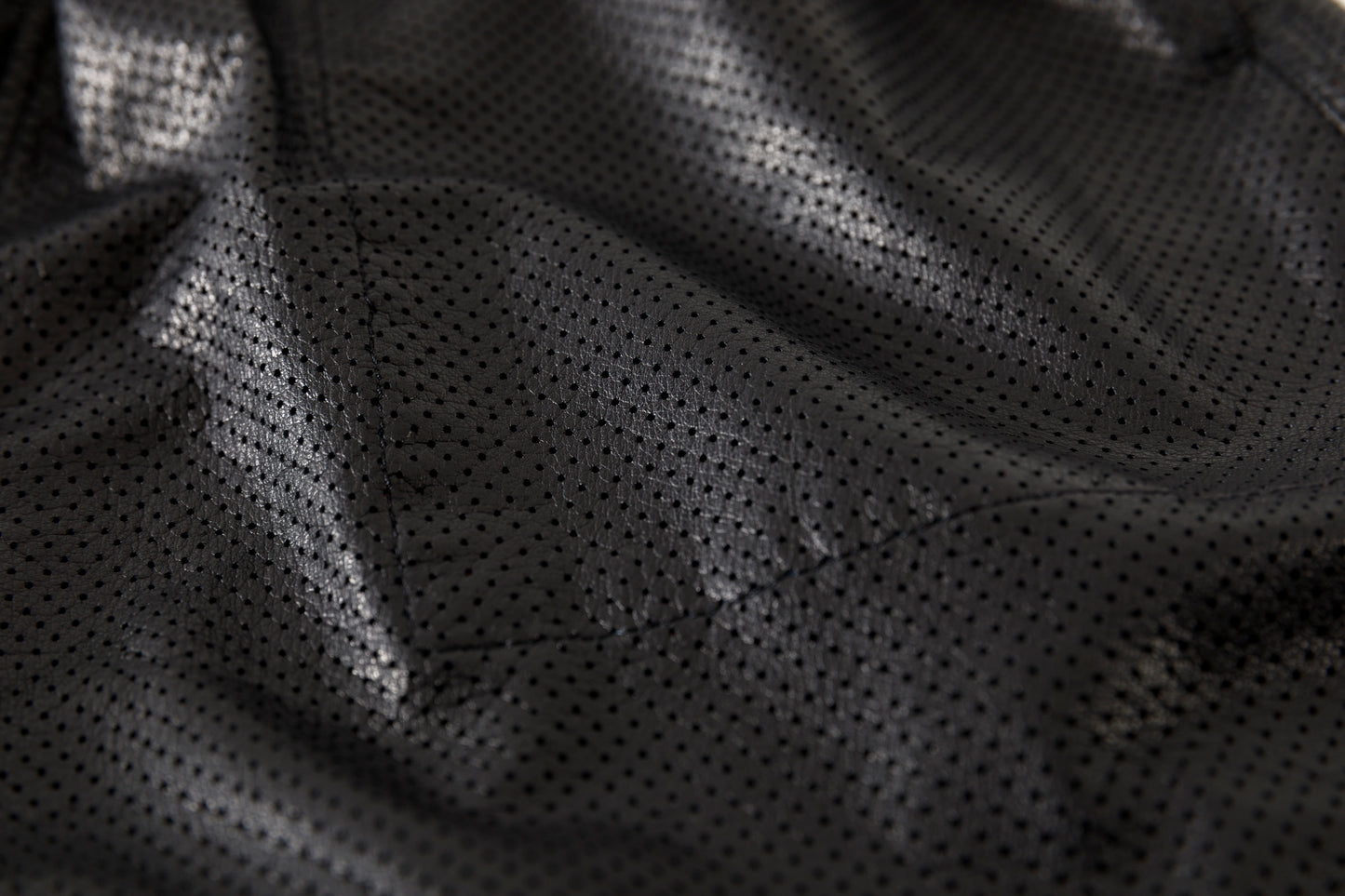 Willow Pants / P-007 Leather Shorts - Black(Punching Leather)