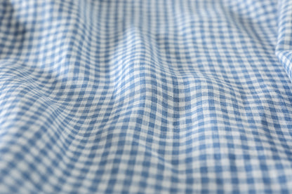 KIMURA / narrowing cardigan_Albini linen - GINGHAM