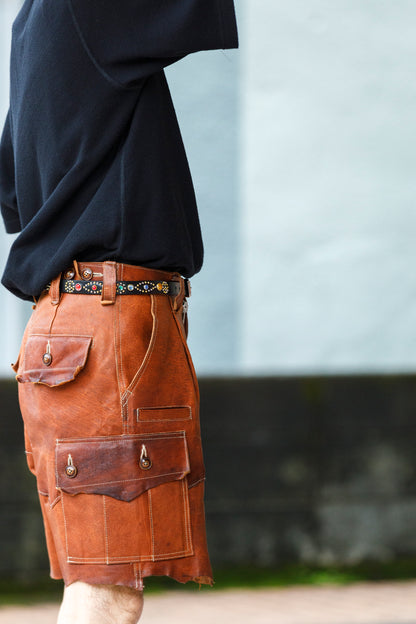 GOODKARMA DEVELOPMENT / Narrow Studs Belt "ASHBURY" - Black サイズ3(34インチ)