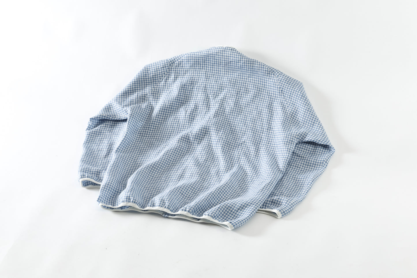 KIMURA / narrowing cardigan_Albini linen - GINGHAM
