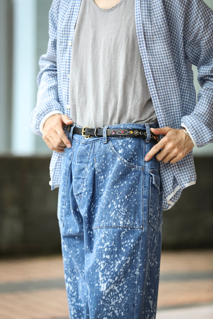GOODKARMA DEVELOPMENT / Narrow Studs Belt "ASHBURY" - Black サイズ2(32インチ)