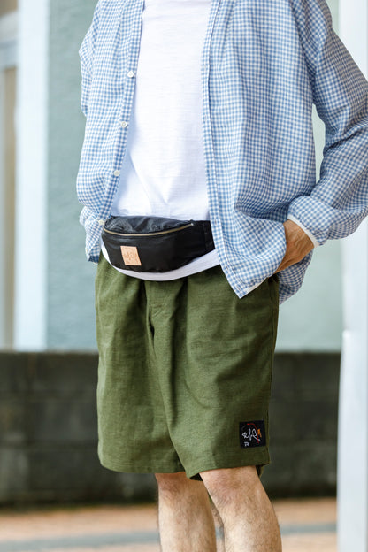 Willow Pants / P-015 Waist Pouch - Cowhide Punching Leather