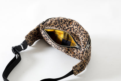 Willow Pants / P-015 Waist Pouch - Cowhide Suede(Leopard Print)