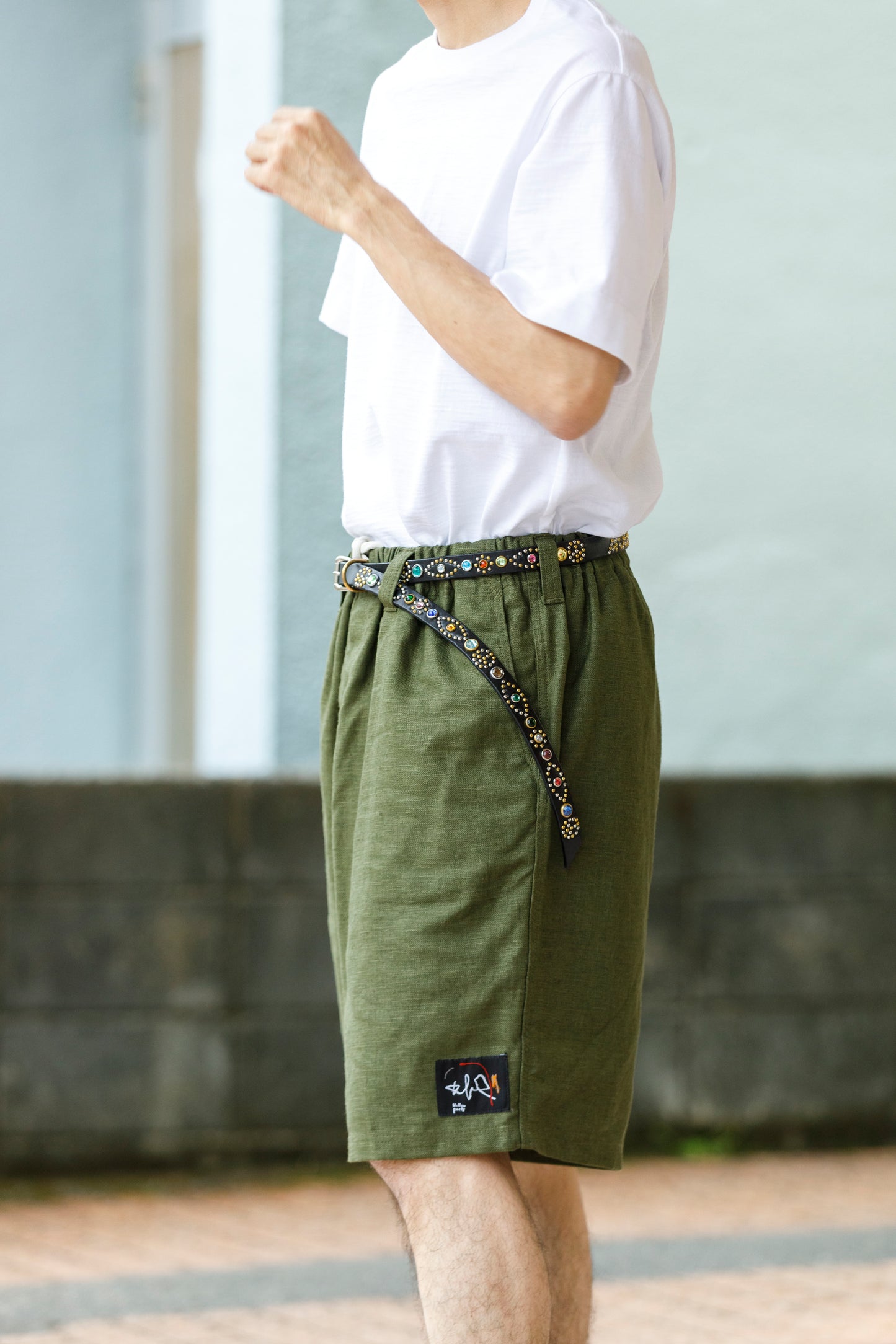 GOODKARMA DEVELOPMENT / Narrow Studs Belt "ASHBURY" - Black サイズ3(34インチ)