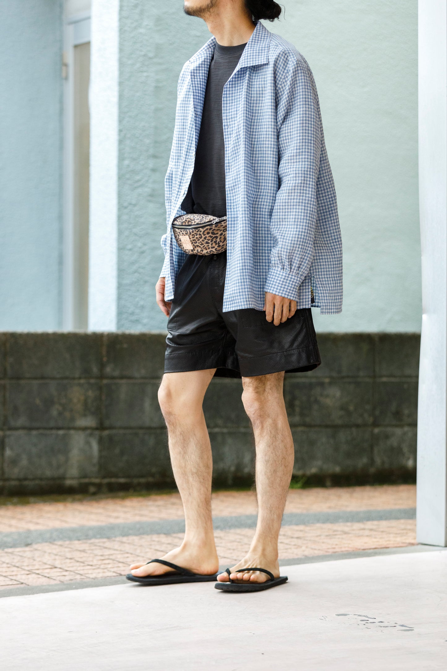 Willow Pants / P-015 Waist Pouch - Cowhide Suede(Leopard Print)