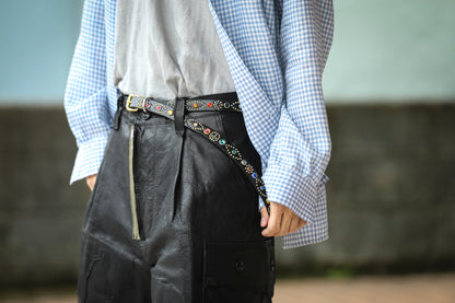 GOODKARMA DEVELOPMENT / Narrow Studs Belt "ASHBURY" - Black サイズ2(32インチ)