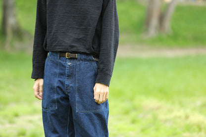 GOODKARMA DEVELOPMENT / Narrow Studs Belt "ASHBURY" - Brown サイズ3(34インチ)