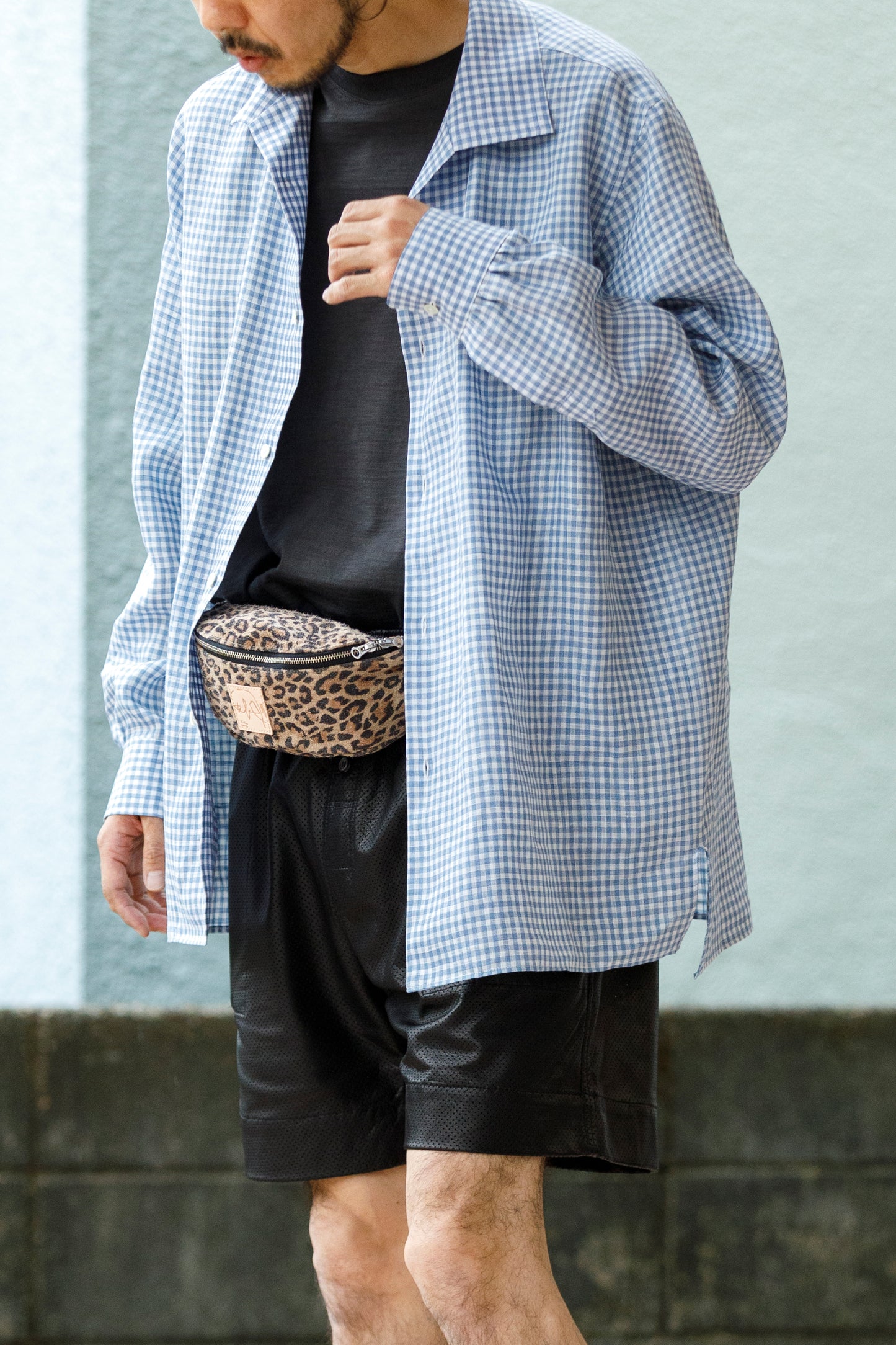 Willow Pants / P-015 Waist Pouch - Cowhide Suede(Leopard Print)