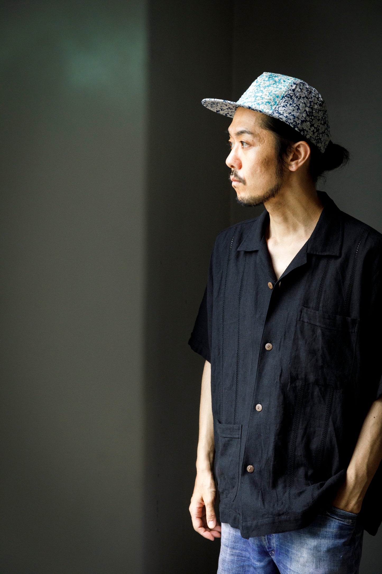 AMIACALVA /  AZ002 Aerobi Cap - Flower Navy
