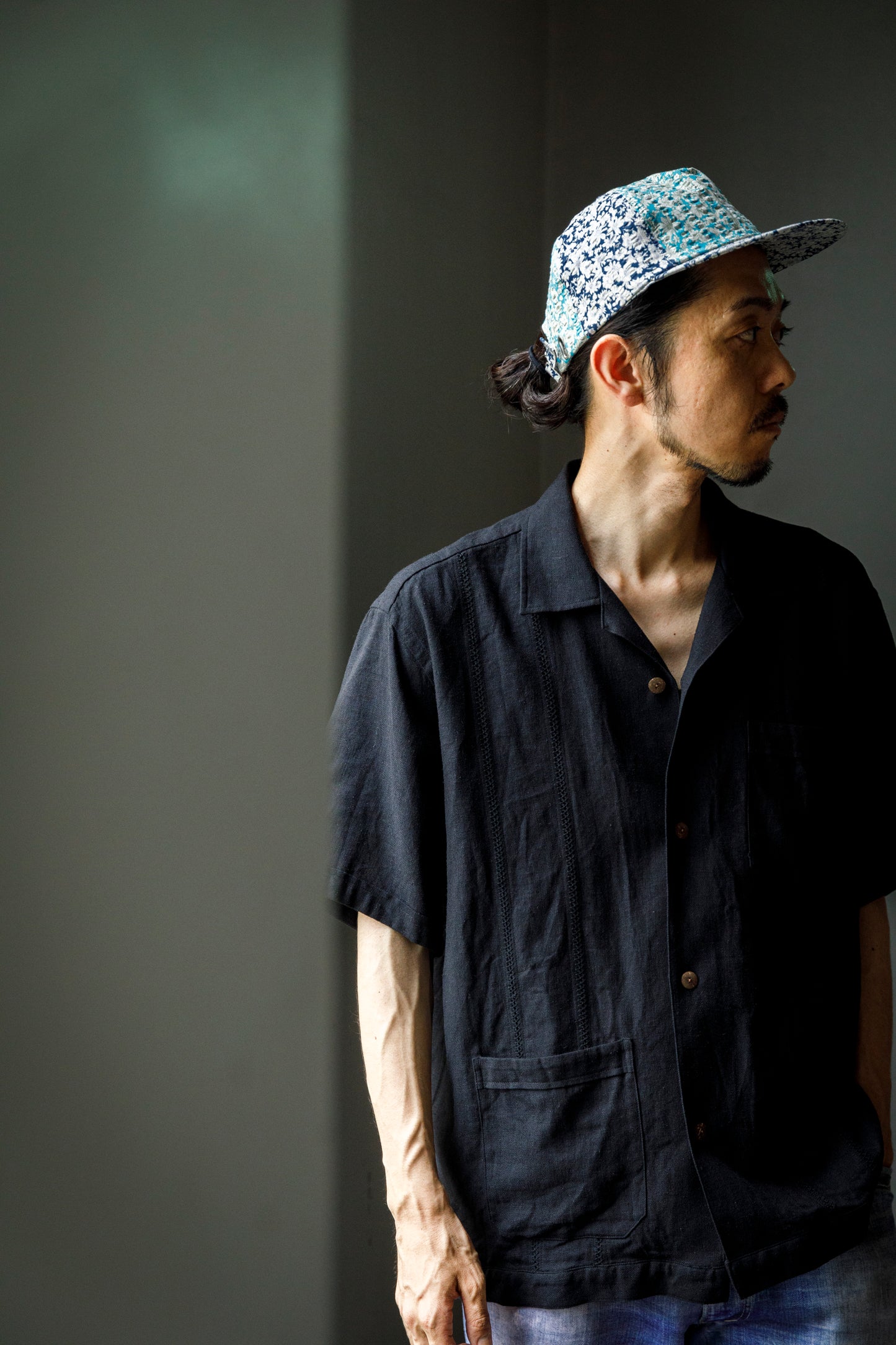 AMIACALVA /  AZ002 Aerobi Cap - Flower Navy