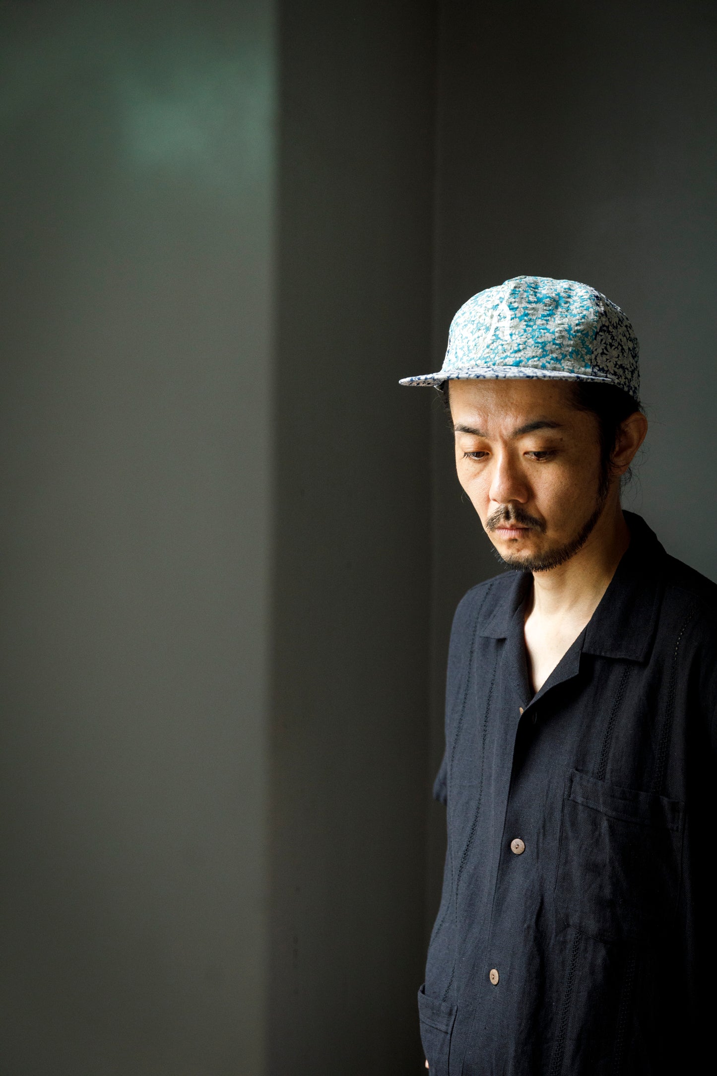AMIACALVA /  AZ002 Aerobi Cap - Flower Navy
