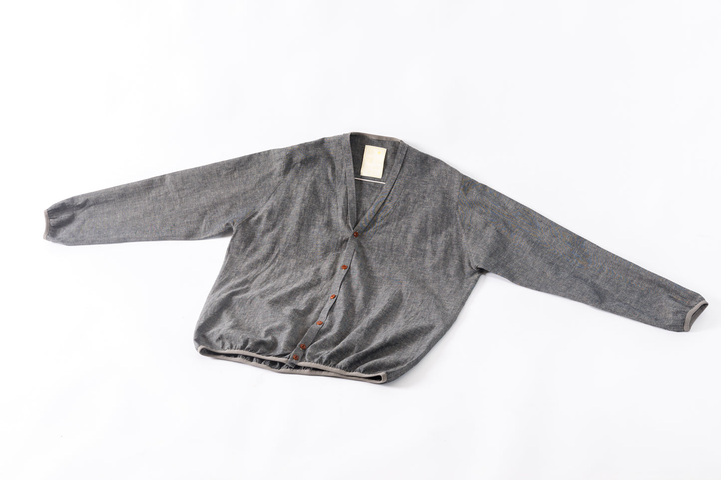 KIMURA /  narrowing cardigan - Black Chambray