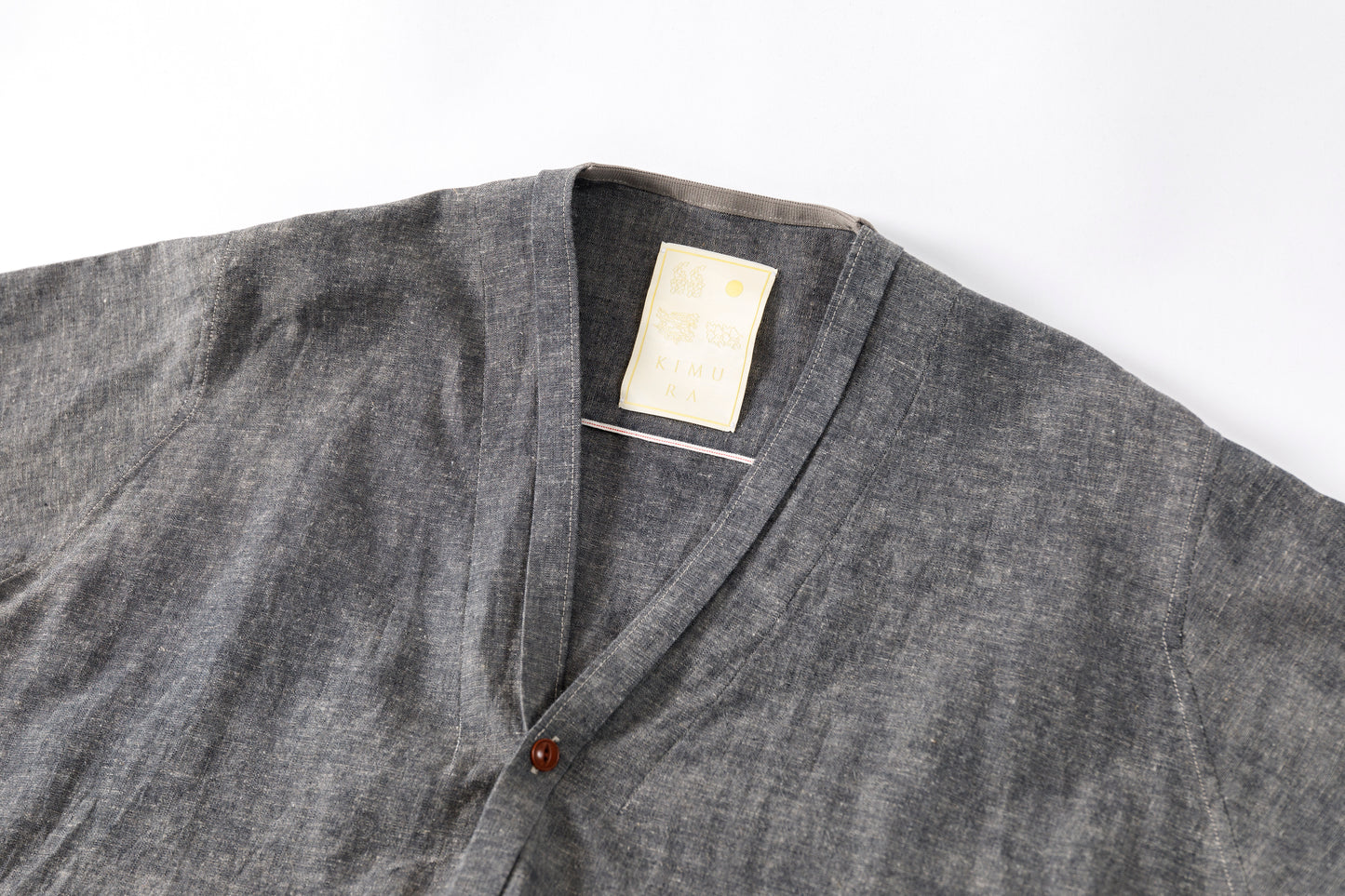 KIMURA /  narrowing cardigan - Black Chambray