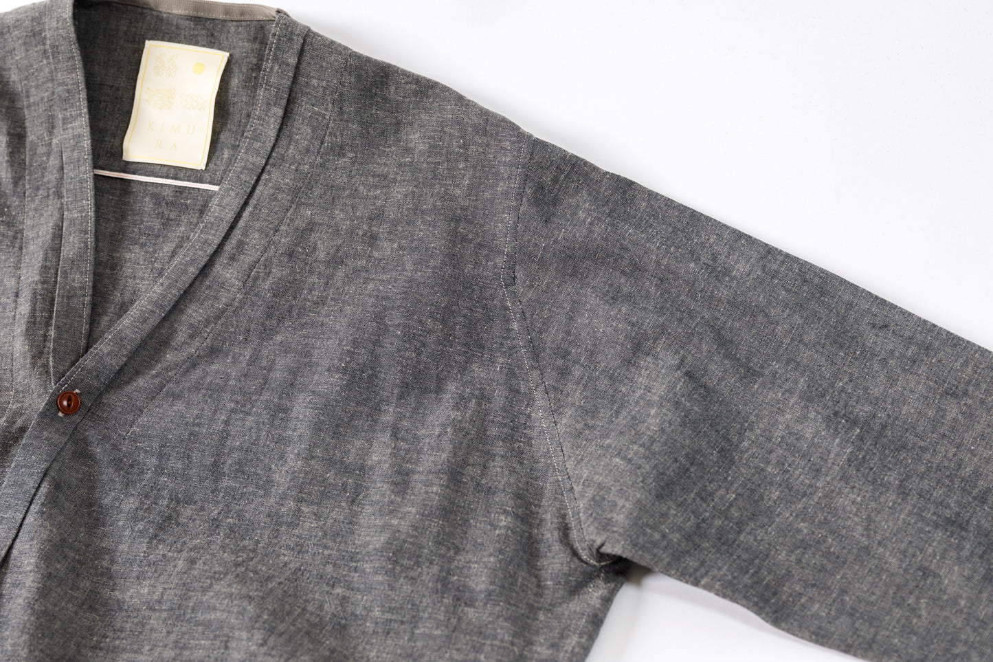 KIMURA /  narrowing cardigan - Black Chambray