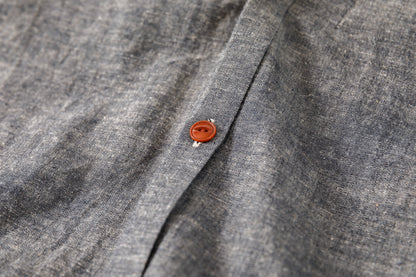 KIMURA /  narrowing cardigan - Black Chambray