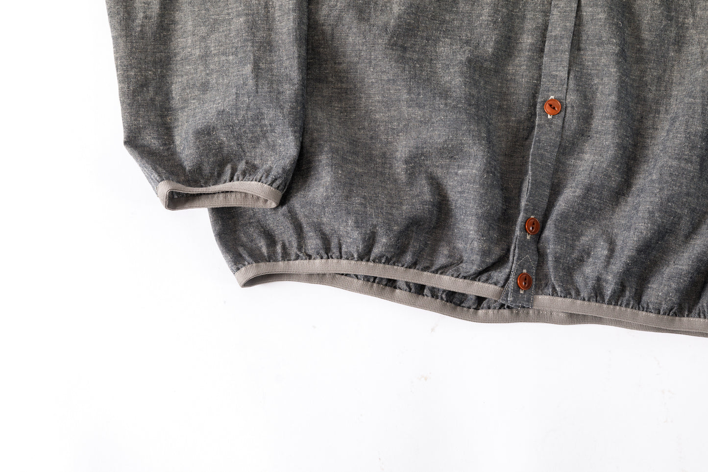 KIMURA /  narrowing cardigan - Black Chambray