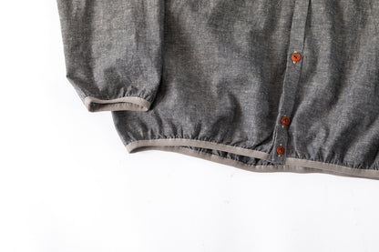 KIMURA /  narrowing cardigan - Black Chambray