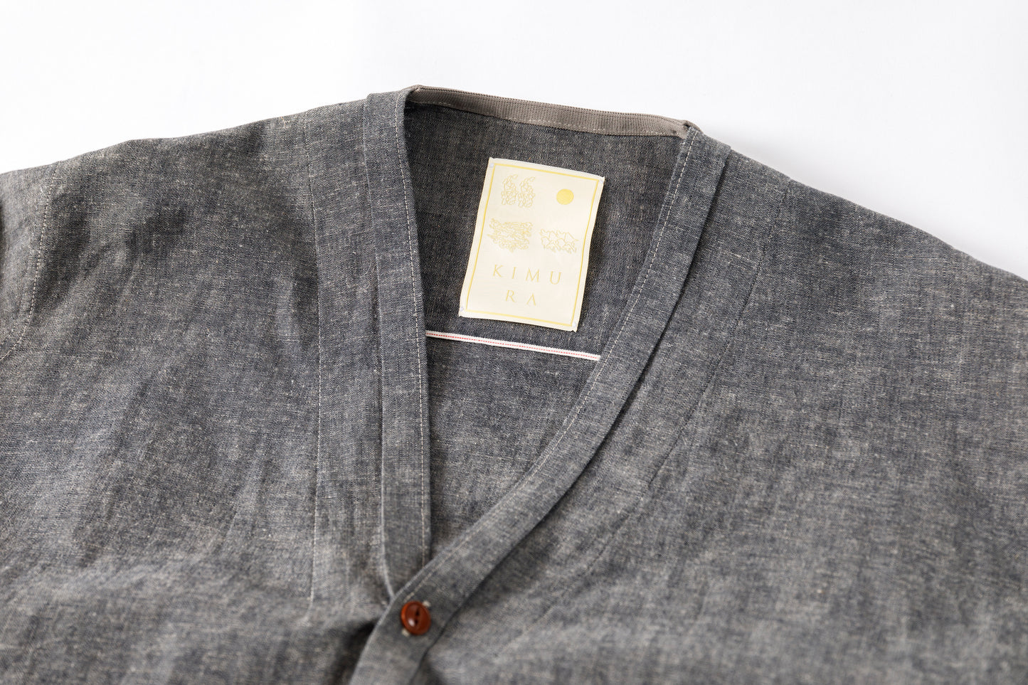 KIMURA /  narrowing cardigan - Black Chambray