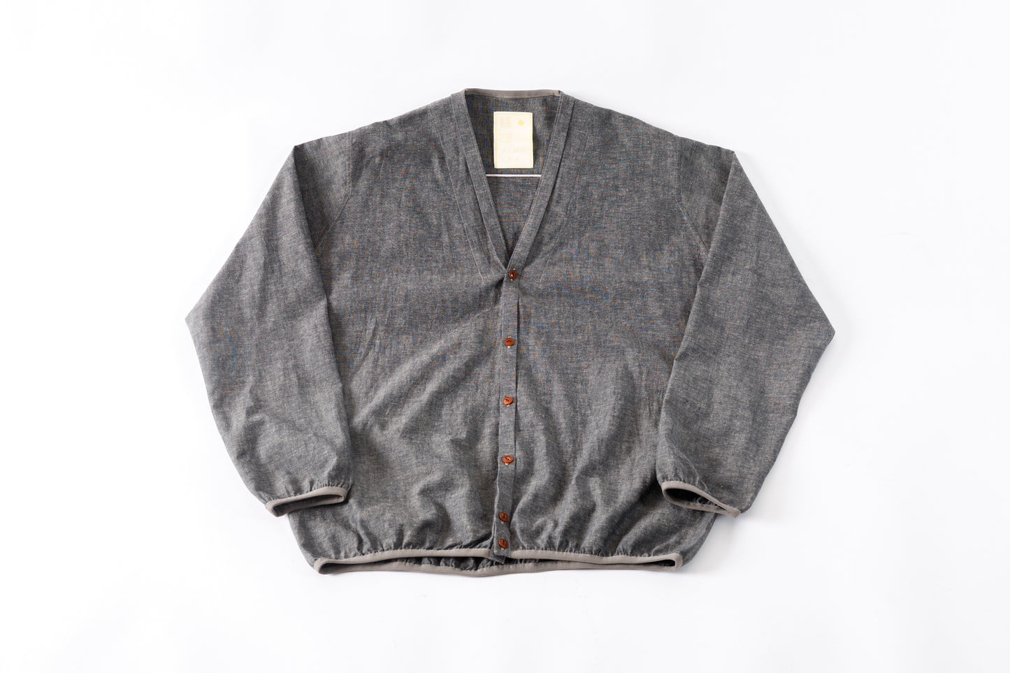 KIMURA /  narrowing cardigan - Black Chambray