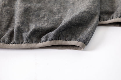 KIMURA /  narrowing cardigan - Black Chambray