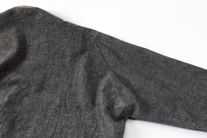 KIMURA /  narrowing cardigan - Black Chambray