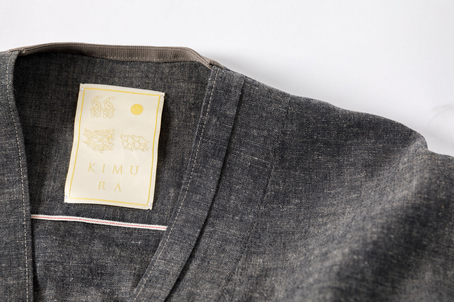 KIMURA /  narrowing cardigan - Black Chambray