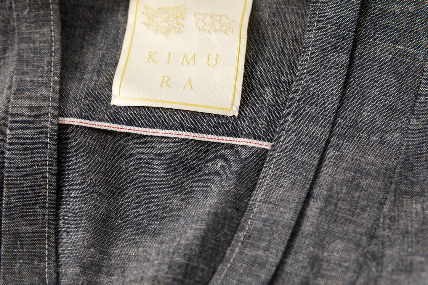 KIMURA /  narrowing cardigan - Black Chambray