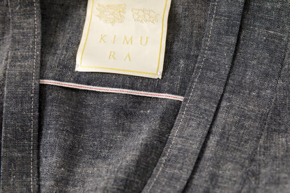 KIMURA /  narrowing cardigan - Black Chambray