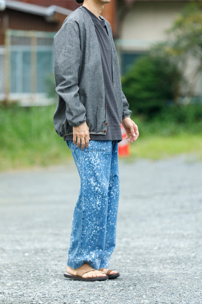 KIMURA /  narrowing cardigan - Black Chambray