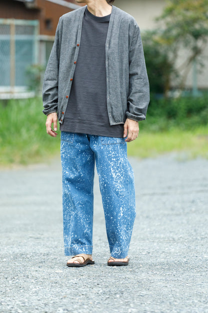 KIMURA /  narrowing cardigan - Black Chambray