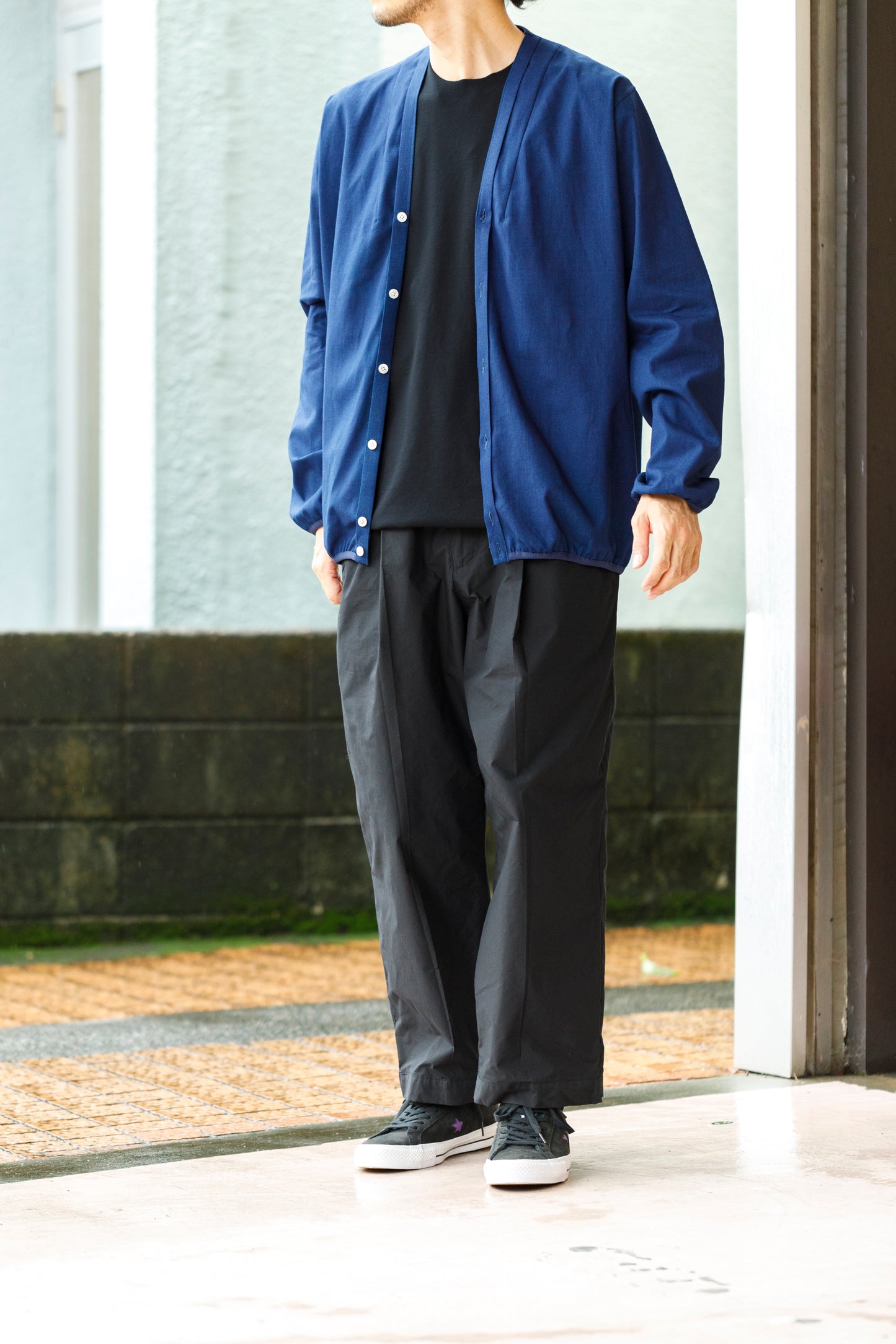 KIMURA /  Narrowing Cardigan - Indigo × Indigo