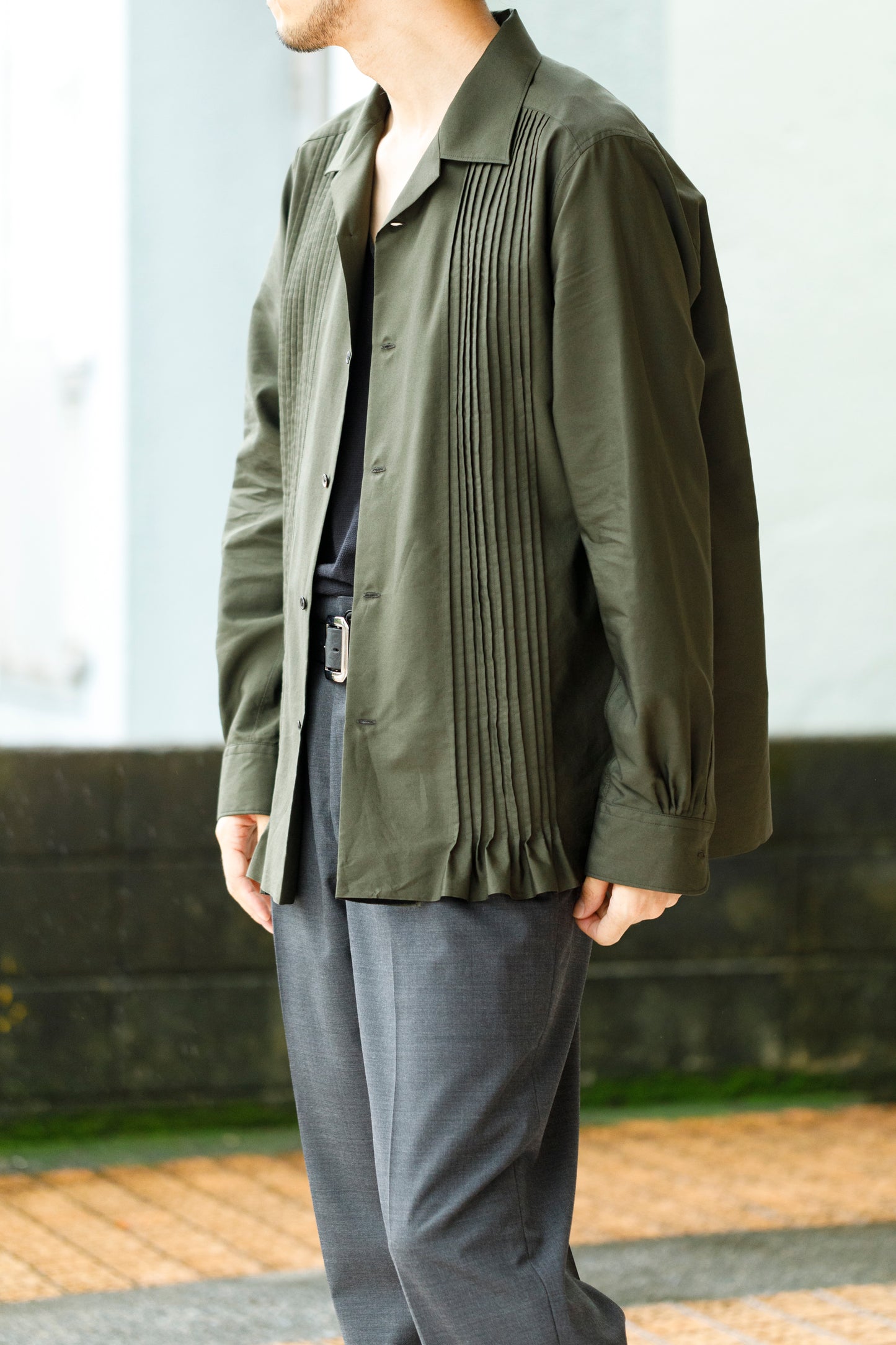 KIMURA /  Tuck Cuba Shirt(L/S) - DGR