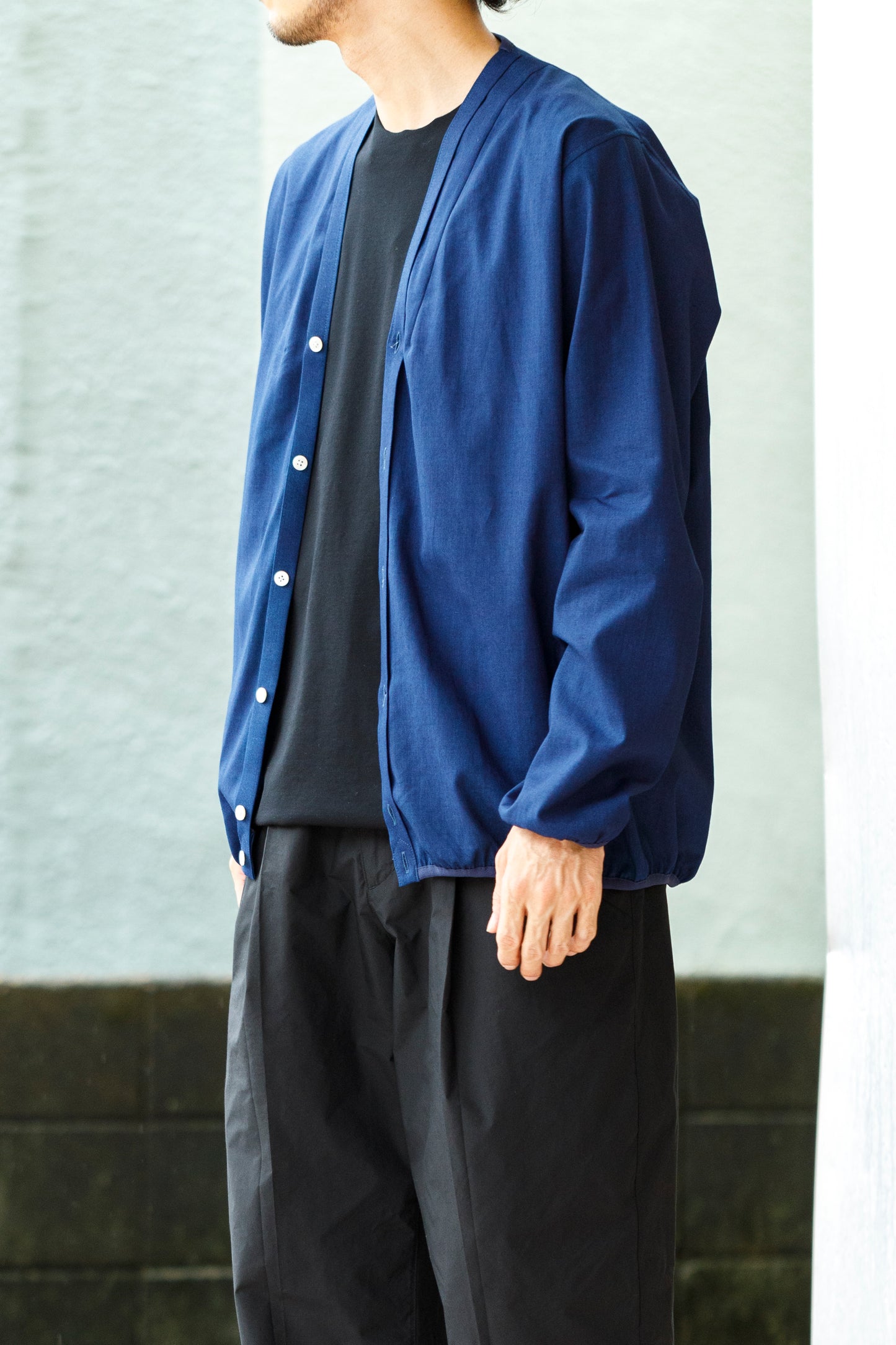 KIMURA /  Narrowing Cardigan - Indigo × Indigo