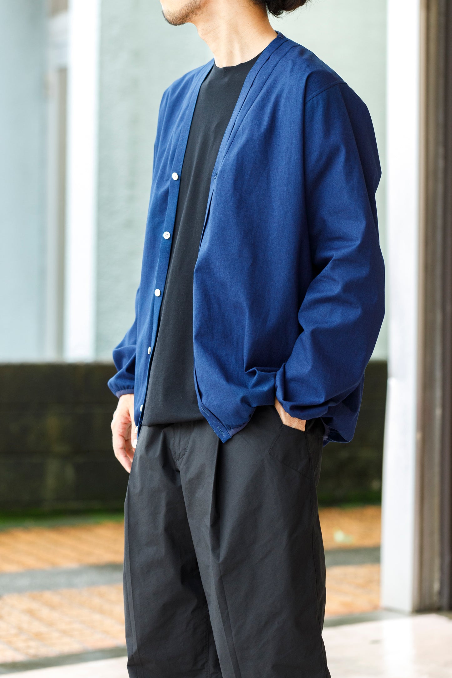 KIMURA /  Narrowing Cardigan - Indigo × Indigo